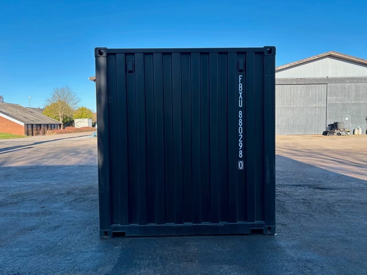Rot Seecontainer 20ft - Schrägansicht klein