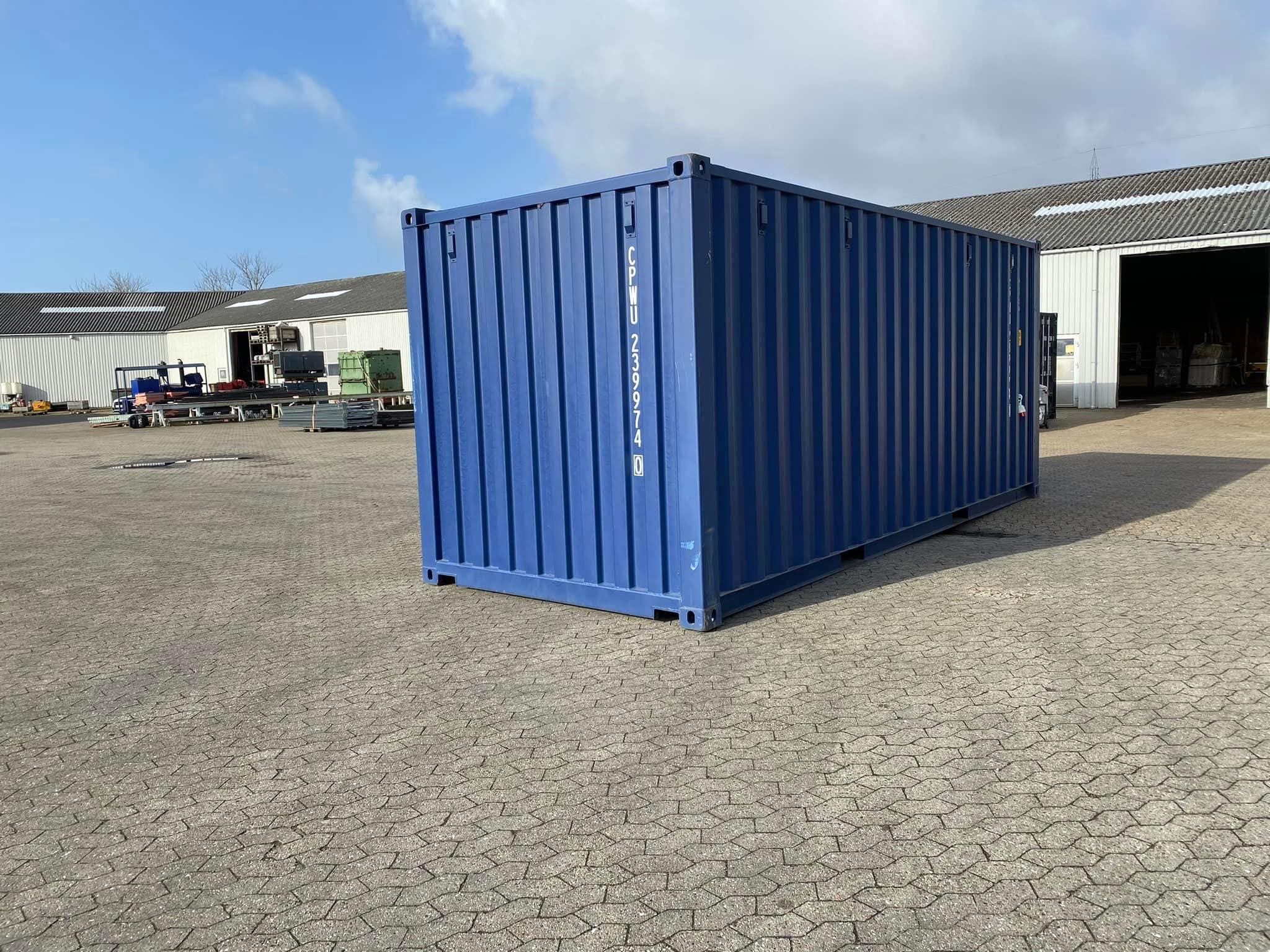 Rot Seecontainer 20ft - Schrägansicht klein