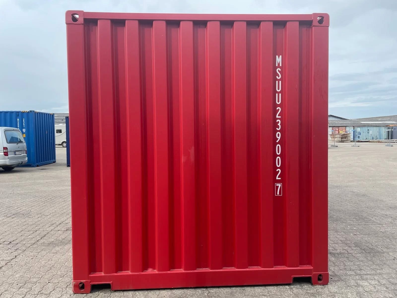 Rot Seecontainer 20ft - Schrägansicht klein
